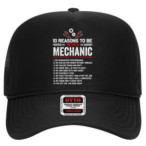 10 Reasons To Be With A Mechanic For Men Car Mechanics High Crown Mesh Back Trucker Hat