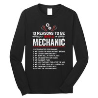 10 Reasons To Be With A Mechanic For Men Car Mechanics Long Sleeve Shirt