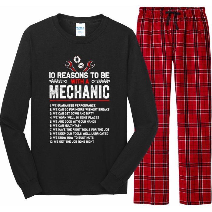 10 Reasons To Be With A Mechanic For Men Car Mechanics Long Sleeve Pajama Set