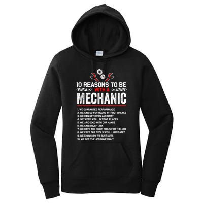 10 Reasons To Be With A Mechanic For Men Car Mechanics Women's Pullover Hoodie