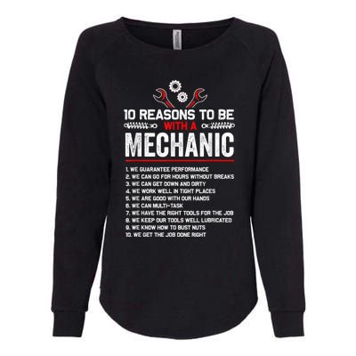 10 Reasons To Be With A Mechanic For Men Car Mechanics Womens California Wash Sweatshirt