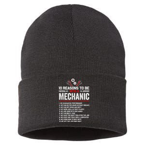 10 Reasons To Be With A Mechanic For Men Car Mechanics Sustainable Knit Beanie