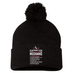 10 Reasons To Be With A Mechanic For Men Car Mechanics Pom Pom 12in Knit Beanie