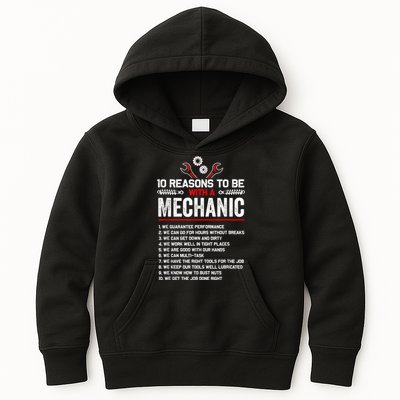 10 Reasons To Be With A Mechanic For Men Car Mechanics Kids Hoodie