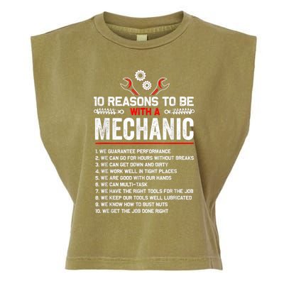 10 Reasons To Be With A Mechanic For Men Car Mechanics Garment-Dyed Women's Muscle Tee