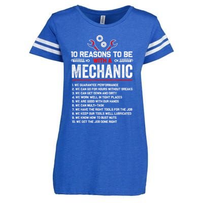 10 Reasons To Be With A Mechanic For Men Car Mechanics Enza Ladies Jersey Football T-Shirt