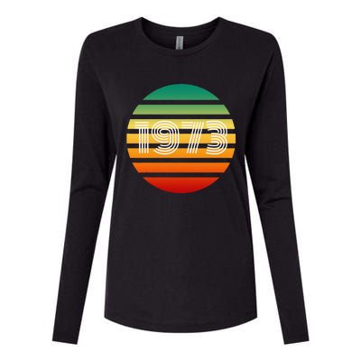 1973 Retro Vintage Sunrise Sunset Pro Choice Womens Cotton Relaxed Long Sleeve T-Shirt