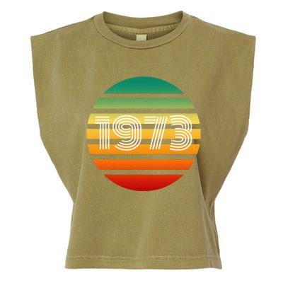 1973 Retro Vintage Sunrise Sunset Pro Choice Garment-Dyed Women's Muscle Tee