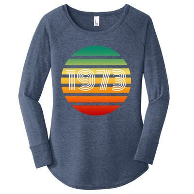 1973 Retro Vintage Sunrise Sunset Pro Choice Women's Perfect Tri Tunic Long Sleeve Shirt