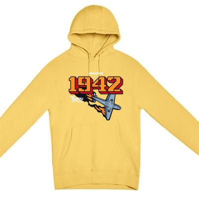 1942 Retro Vintage Arcade Premium Pullover Hoodie