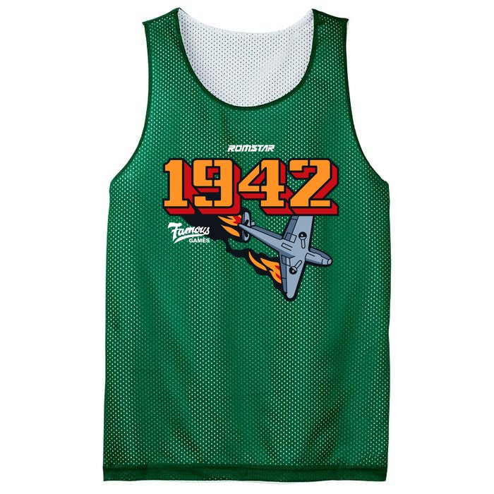 1942 Retro Vintage Arcade Mesh Reversible Basketball Jersey Tank