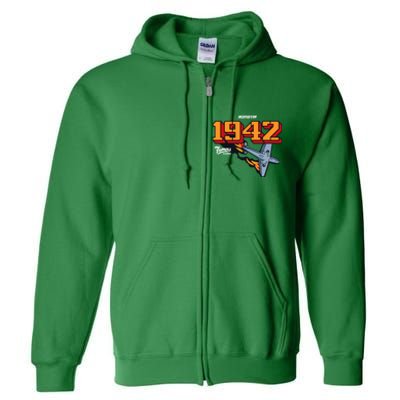 1942 Retro Vintage Arcade Full Zip Hoodie