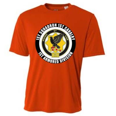 1st Squadron 1st Cavalry 1st Armored Division Veteran Cooling Performance Crew T-Shirt