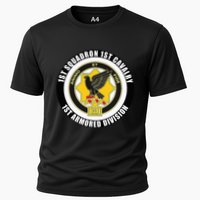 1st Squadron 1st Cavalry 1st Armored Division Veteran Cooling Performance Crew T-Shirt