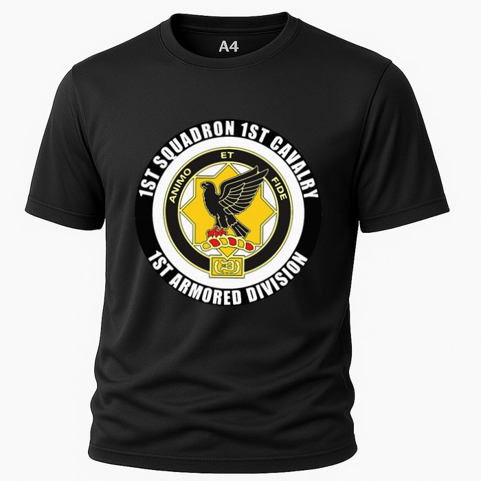 1st Squadron 1st Cavalry 1st Armored Division Veteran Cooling Performance Crew T-Shirt