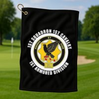 1st Squadron 1st Cavalry 1st Armored Division Veteran Golf Towel