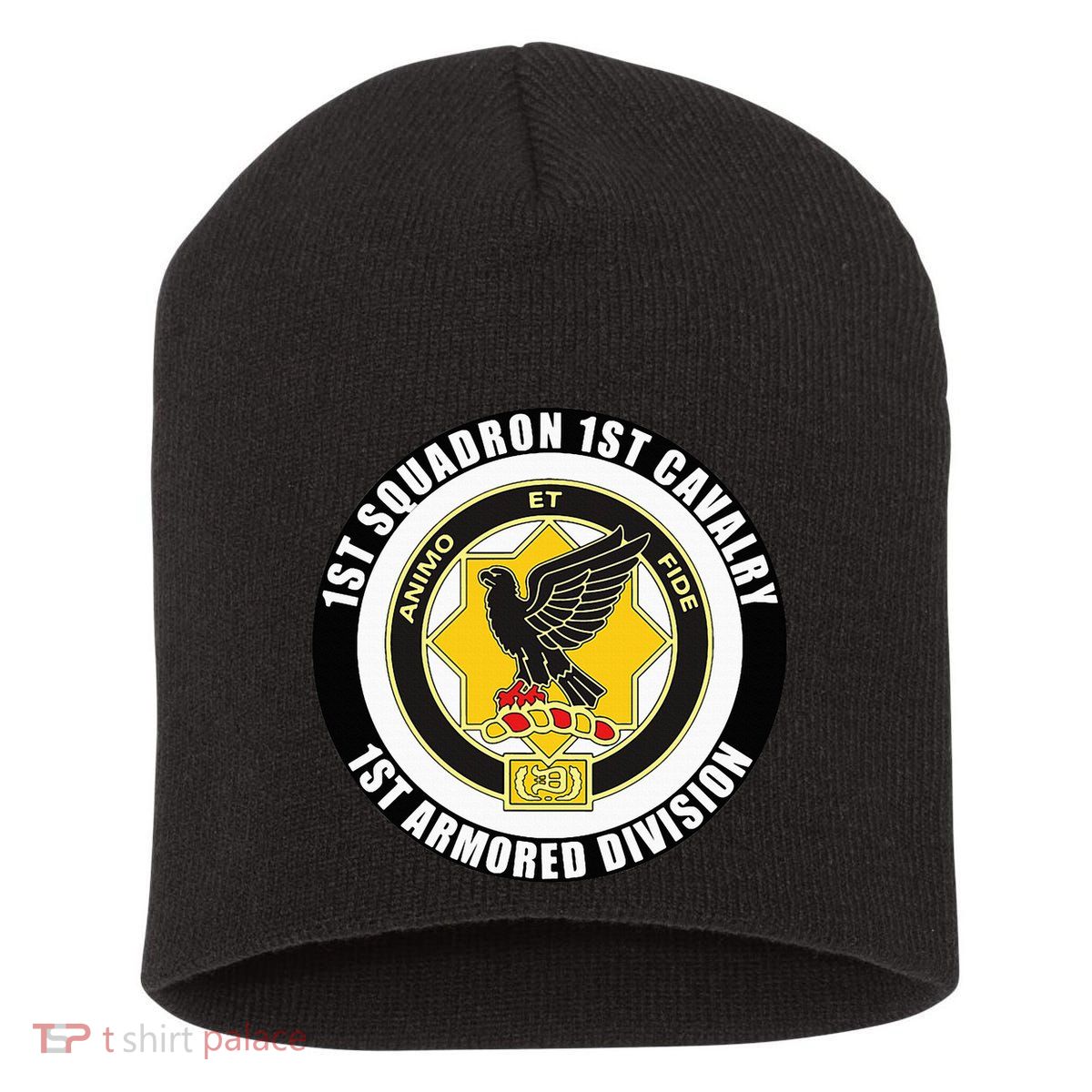 1st Squadron 1st Cavalry 1st Armored Division Veteran Short Acrylic Beanie