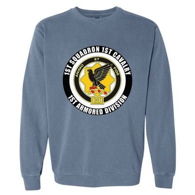 1st Squadron 1st Cavalry 1st Armored Division Veteran Garment-Dyed Sweatshirt