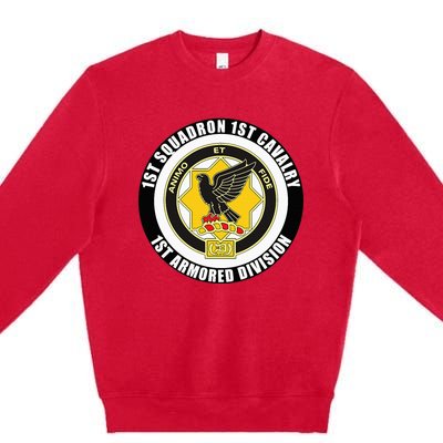 1st Squadron 1st Cavalry 1st Armored Division Veteran Premium Crewneck Sweatshirt