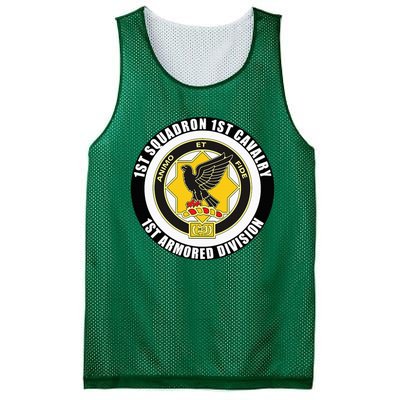 1st Squadron 1st Cavalry 1st Armored Division Veteran Mesh Reversible Basketball Jersey Tank