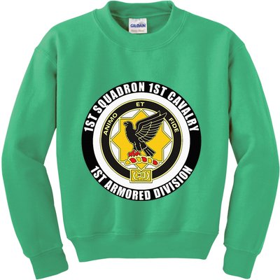 1st Squadron 1st Cavalry 1st Armored Division Veteran Kids Sweatshirt