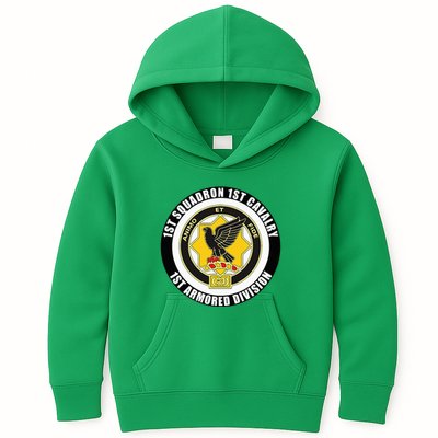 1st Squadron 1st Cavalry 1st Armored Division Veteran Kids Hoodie
