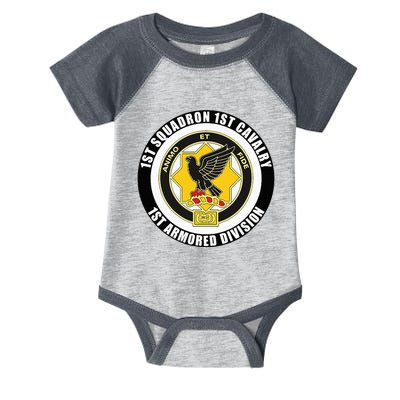 1st Squadron 1st Cavalry 1st Armored Division Veteran Infant Baby Jersey Bodysuit