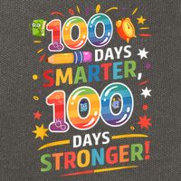 100 Smart 100 Stronger Happy 100th Day Of School Celebration Cotton Canvas Backpack