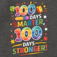 100 Smart 100 Stronger Happy 100th Day Of School Celebration Vector Backpack