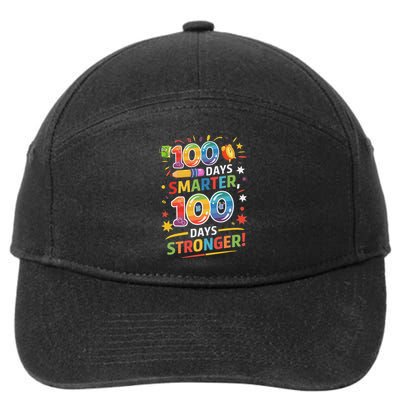 100 Smart 100 Stronger Happy 100th Day Of School Celebration 7-Panel Snapback Hat