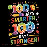 100 Smart 100 Stronger Happy 100th Day Of School Celebration Youth Performance Sprint T-Shirt