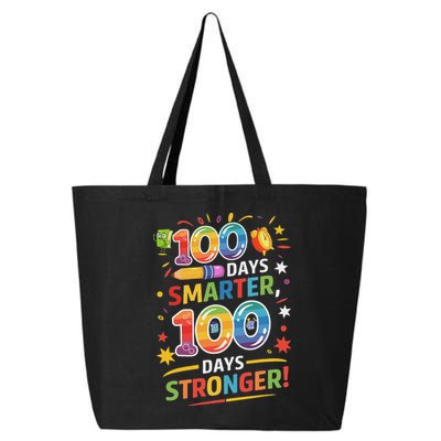 100 Smart 100 Stronger Happy 100th Day Of School Celebration 25L Jumbo Tote