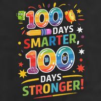 100 Smart 100 Stronger Happy 100th Day Of School Celebration Microfiber Hand Towel