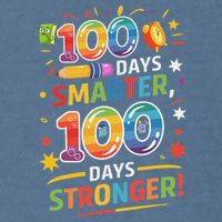 100 Smart 100 Stronger Happy 100th Day Of School Celebration Garment-Dyed Sweatshirt