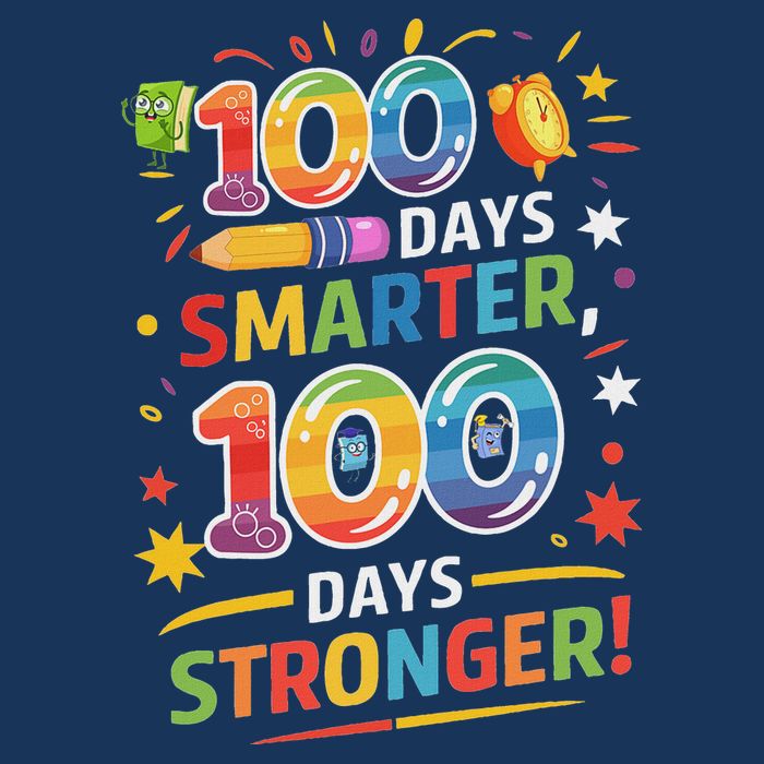 100 Smart 100 Stronger Happy 100th Day Of School Celebration Infant Baby Jersey Bodysuit