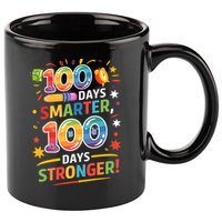 100 Smart 100 Stronger Happy 100th Day Of School Celebration 11oz C Handle Ceramic Mug