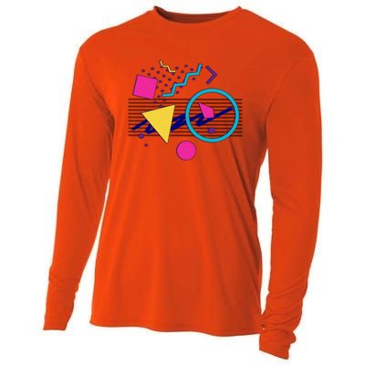 1988 Sensations 80S Retrowave Outrun Memphis Milano Style Cooling Performance Long Sleeve Crew