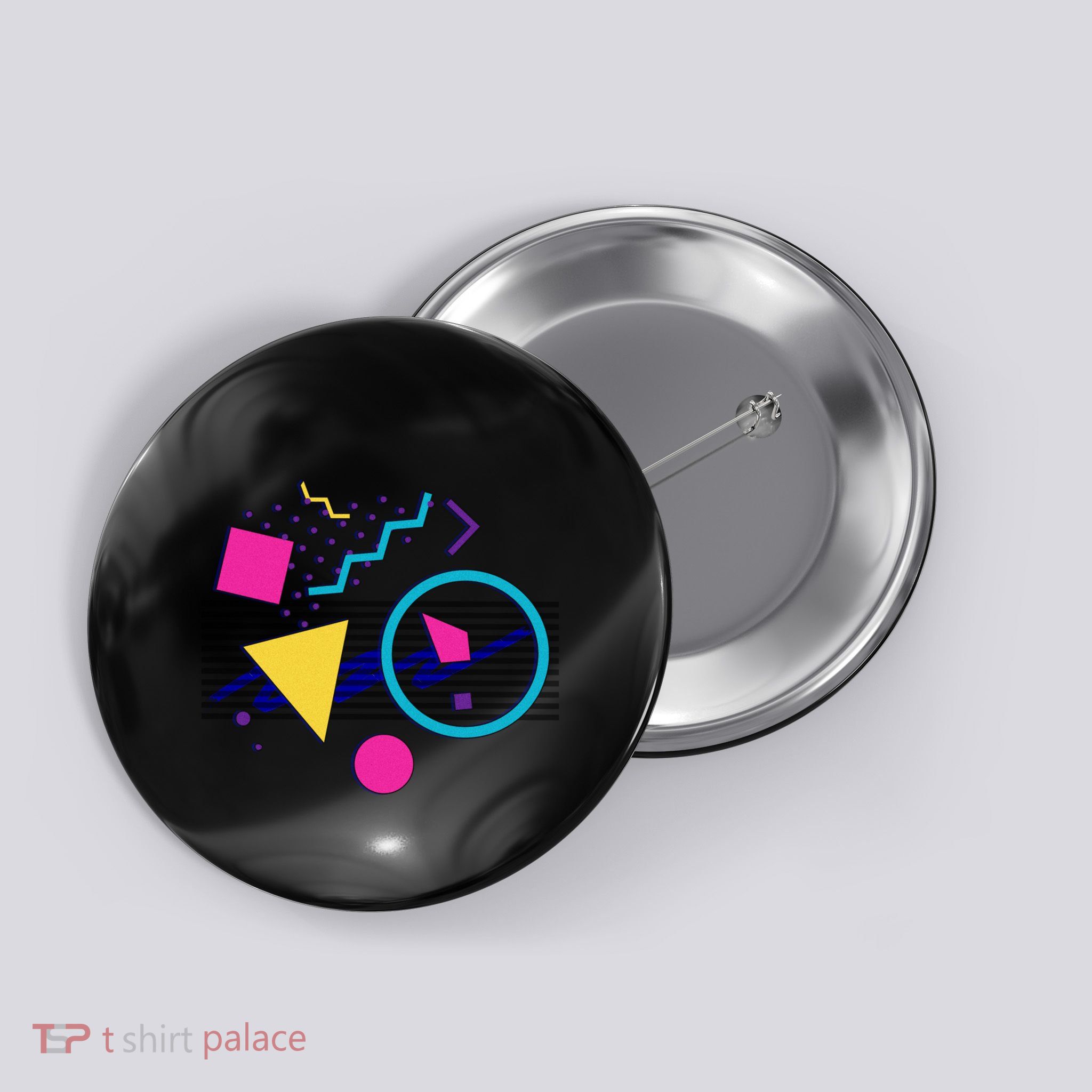 1988 Sensations 80S Retrowave Outrun Memphis Milano Style Button