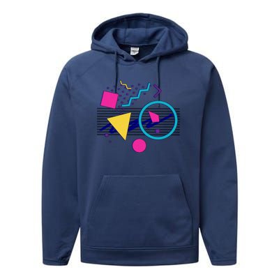 1988 Sensations 80S Retrowave Outrun Memphis Milano Style Performance Fleece Hoodie