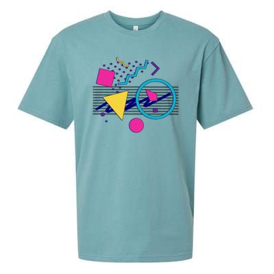 1988 Sensations 80S Retrowave Outrun Memphis Milano Style Sueded Cloud Jersey T-Shirt