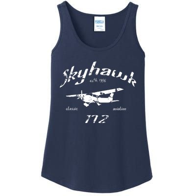 172 Skyhawk Airplane Classic Vintage Ladies Essential Tank