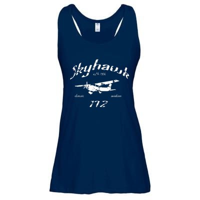 172 Skyhawk Airplane Classic Vintage Ladies Essential Flowy Tank