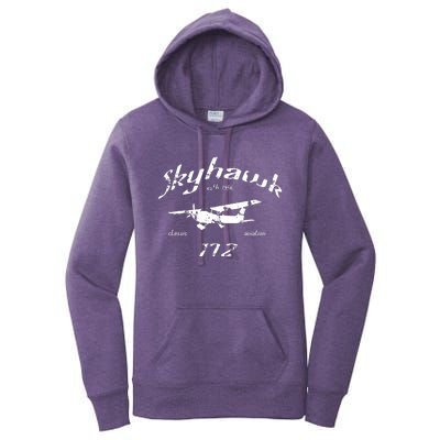 172 Skyhawk Airplane Classic Vintage Women's Pullover Hoodie