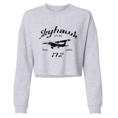 172 Skyhawk Airplane Classic Vintage Cropped Pullover Crew