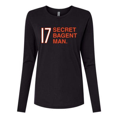 17 Secret Bagent Man Womens Cotton Relaxed Long Sleeve T-Shirt