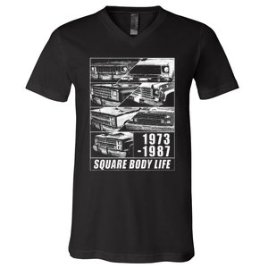 19731987 Square Body Truck Squarebody V-Neck T-Shirt