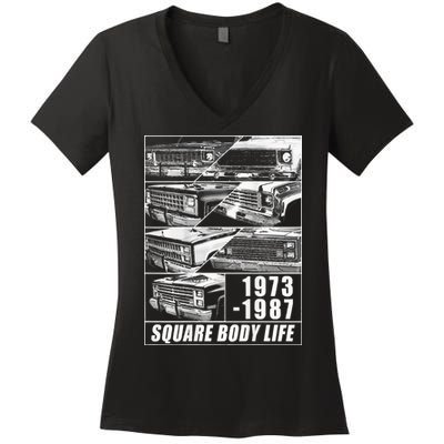 19731987 Square Body Truck Squarebody Women's V-Neck T-Shirt