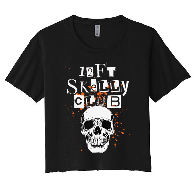 12Ft Skeleton Club Halloween Crop Top