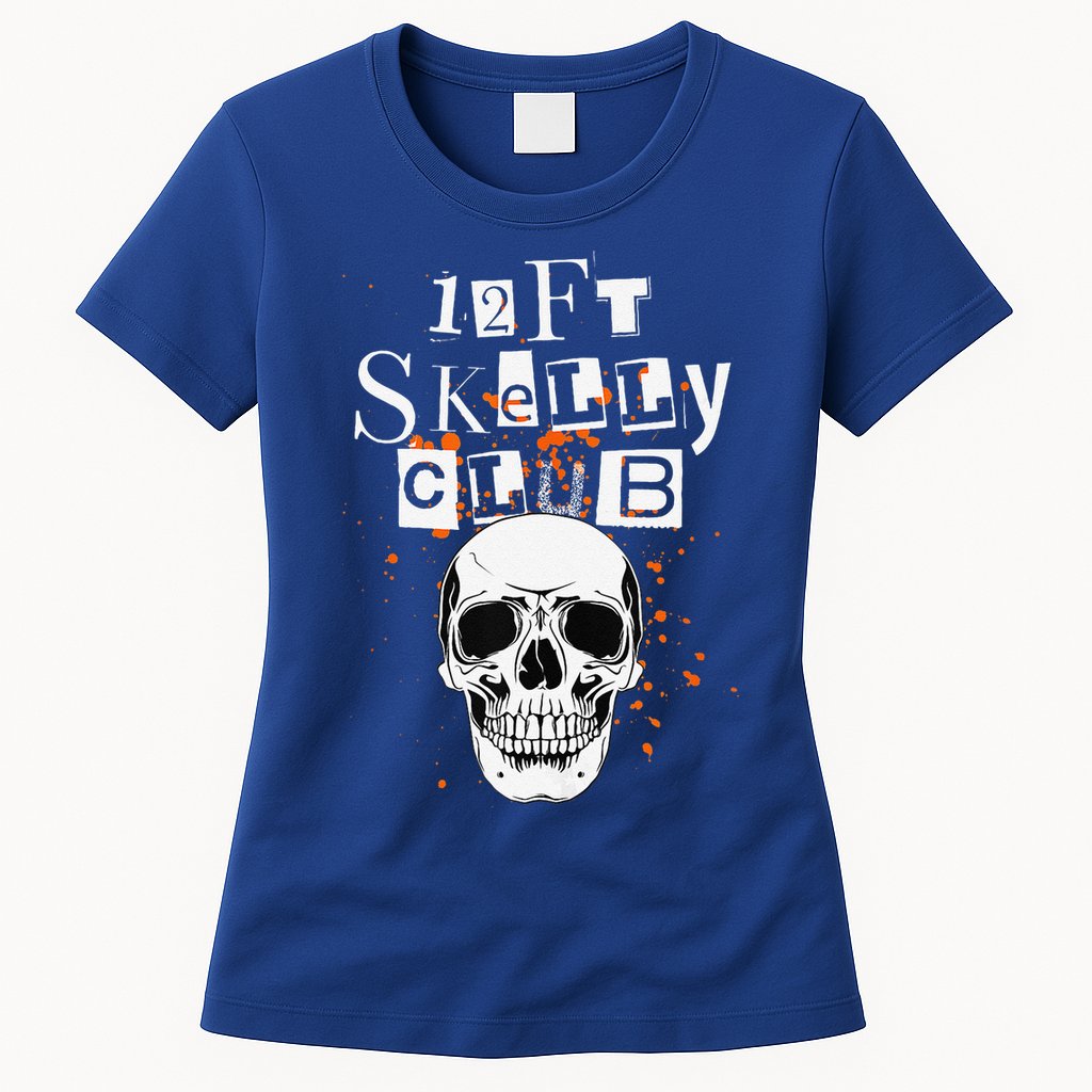 12Ft Skeleton Club Halloween Womens T-Shirt