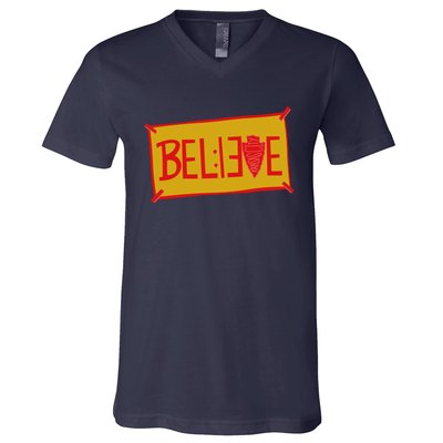 13 Seconds Chiefs Believe 13 Seconds 20 V-Neck T-Shirt